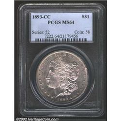 1893-CC S$1 MS64 PCGS.