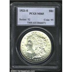 1921-S S$1 MS65 PCGS.