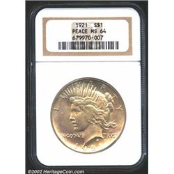 1921 S$1 MS64 NGC.