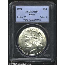 1921 S$1 MS64 PCGS.