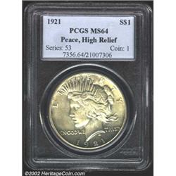 1921 S$1 MS64 PCGS.