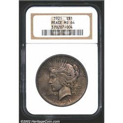 1921 S$1 MS64 NGC.