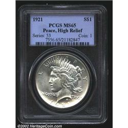1921 S$1 MS65 PCGS.