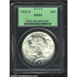 1922-D S$1 MS65 PCGS.
