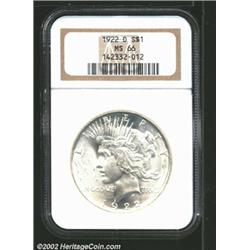 1922-D S$1 MS66 NGC.