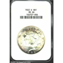 1922-D S$1 MS66 NGC.