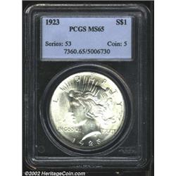 1923 S$1 MS65 PCGS.