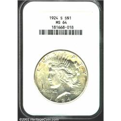1924-S S$1 MS64 NGC.
