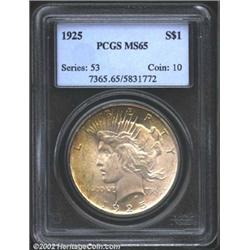 1925 S$1 MS65 PCGS.