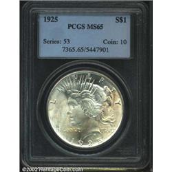 1925 S$1 MS65 PCGS.