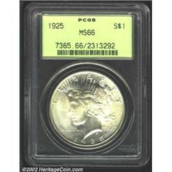1925 S$1 MS66 PCGS.
