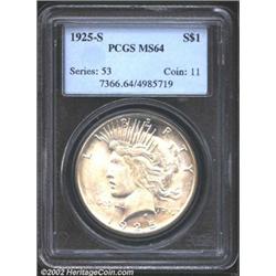 1925-S S$1 MS64 PCGS.