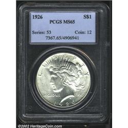 1926 S$1 MS65 PCGS.
