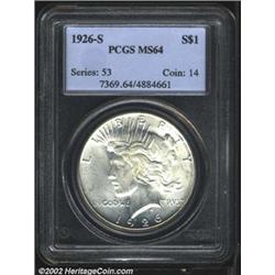 1926-S S$1 MS64 PCGS.