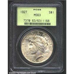 1927 S$1 MS63 PCGS.