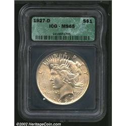 1927-D S$1 MS65 ICG.