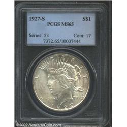 1927-S S$1 MS65 PCGS.