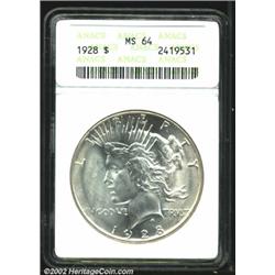 1928 S$1 MS64 ANACS.