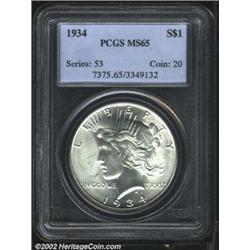 1934 S$1 MS65 PCGS.