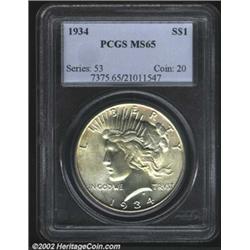 1934 S$1 MS65 PCGS.