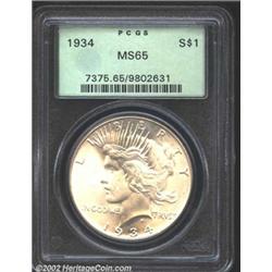 1934 S$1 MS65 PCGS.