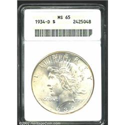 1934-D S$1 MS65 ANACS.