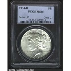 1934-D S$1 MS65 PCGS.