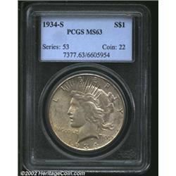 1934-S S$1 MS63 PCGS.