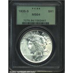 1935-S S$1 MS64 PCGS.