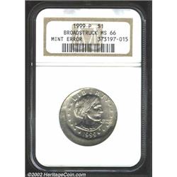 1999-P SBA$ Anthony Dollar--Broadstruck--MS66 NGC.