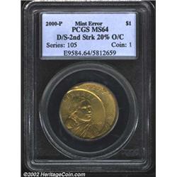 2000-P $1 Sacagawea Dollar--Double Struck,