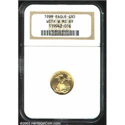 1999-W G$5 Tenth-Ounce Gold Eagle MS69 NGC.