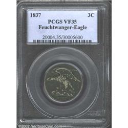 1837 Feuchtwanger-Eagle VF35 PCGS.