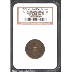 1863 MS New York Token, T.