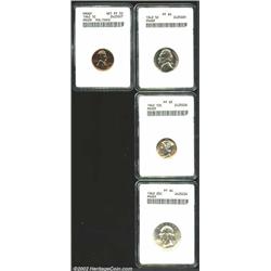 The Type Two Nickel and Half Dollar are absent from this partial 1942 set that includes: 1942 Cent--