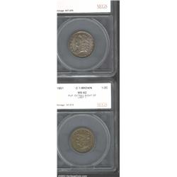 1829 1/2 C Half Cent MS62 Brown (MS60 Brown) SEGS,