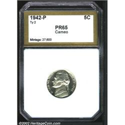 1942-P 5C Type Two Nickel PR65 Cameo PCI.