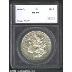 1895-O S$1 Silver Dollar MS60 Prooflike PCI (MS60 Cleaned, Prooflike).
