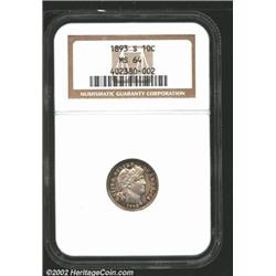 1893-S 10C MS64 NGC.