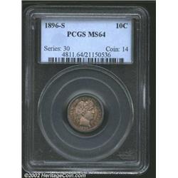 1896-S 10C MS64 PCGS.