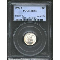 1900-S 10C MS65 PCGS.