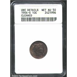 1904-S 10C--Cleaned--ANACS.