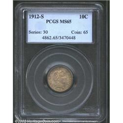 1912-S 10C MS65 PCGS.