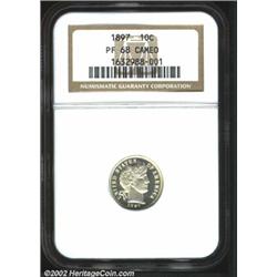 1897 10C PR68 Cameo NGC.