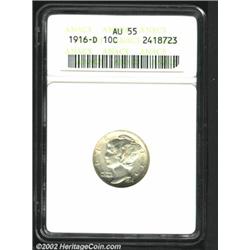 1916-D 10C AU55 ANACS.