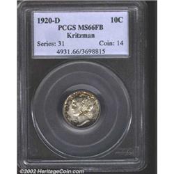1920-D 10C MS66 Full Bands PCGS.