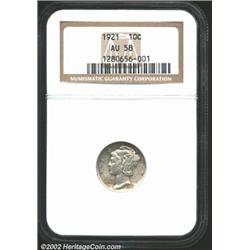 1921 10C AU58 NGC.