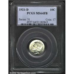 1921-D 10C MS64 Full Bands PCGS.