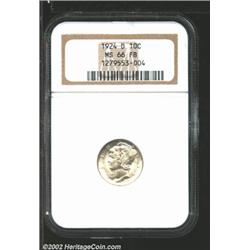 1924-D 10C MS66 Full Bands NGC.