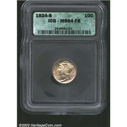 1924-S 10C MS64 Full Bands ICG.